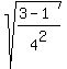 sqrt%28%283-1%29%2F4%5E2%29