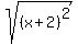 sqrt%28%28x%2B2%29%5E2%29
