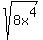 sqrt%28+8x%5E4%29