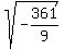 sqrt(-361/9)
