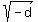 sqrt%28-d%29