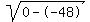 sqrt(0--48)