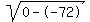 sqrt(0--72)