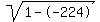 sqrt(1--224)