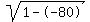 sqrt(1--80)