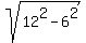 sqrt(12^2-6^2)