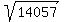 sqrt%2814057%29