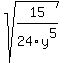 sqrt%2815%2F24y%5E5%29