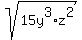 sqrt%2815y%5E3%2Az%5E2%29