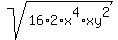 sqrt(16*2*x^4*xy^2)