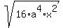 sqrt%2816%2Aa%5E4%2Ax%5E2%29
