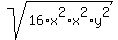 sqrt%2816%2Ax%5E2%2Ax%5E2%2Ay%5E2%29