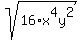 sqrt%2816%2Ax%5E4y%5E2%29
