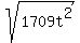 sqrt(1709t^2)