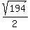 sqrt(194)/2