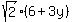 sqrt%282%29%286+%2B+3y%29