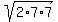 sqrt%282%2A7%2A7%29