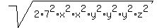 sqrt%282%2A7%5E2%2Ax%5E2%2Ax%5E2%2Ay%5E2%2Ay%5E2%2Ay%5E2%2Az%5E2%29