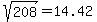 sqrt%28208%29=14.42