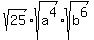 sqrt%2825%29sqrt%28a%5E4%29sqrt%28b%5E6%29