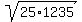 sqrt(25*1235)