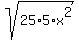 sqrt%2825%2A5%2Ax%5E2%29