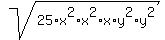 sqrt%2825%2Ax%5E2%2Ax%5E2%2Ax%2Ay%5E2%2Ay%5E2%29