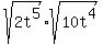 sqrt%282t%5E5%29sqrt%2810t%5E4%29