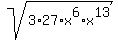 sqrt(3*27*x^6*x^13)