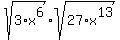 sqrt(3*x^6)* sqrt(27*x^13)