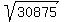 sqrt(30875)