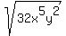 sqrt(32x^5y^2)