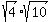 sqrt(4)sqrt(10)
