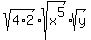 sqrt%284%2A2%29sqrt%28x%5E5%29sqrt%28y%29