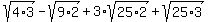 sqrt%284%2A3%29-sqrt%289%2A2%29%2B3%2Asqrt%2825%2A2%29%2Bsqrt%2825%2A3%29