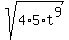 sqrt%284%2A5%2At%5E9%29