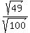 sqrt%2849%29%2Fsqrt%28100%29