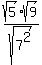 sqrt%285%29%2Asqrt%289%29%2Fsqrt%287%5E2%29