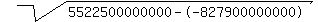 sqrt(5522500000000--827900000000)