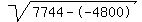 sqrt(7744--4800)