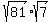 sqrt%2881%29%2Asqrt%287%29