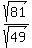 sqrt%2881%29%2Fsqrt%2849%29