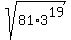 sqrt(81*3^19)