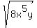 sqrt%288x%5E5y%29