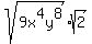 sqrt%289x%5E4y%5E8%29%2Asqrt%282%29+