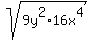 sqrt(9y^2*16x^4)