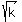 sqrt(k)