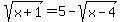 sqrt%28x%2B1%29=5-sqrt%28x-4%29