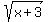 sqrt(x+3)