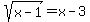 sqrt%28x+-+1%29+=+x+-+3